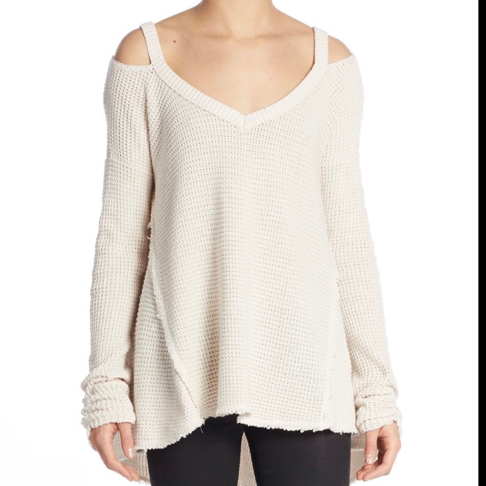 Free People cold shoulder tunic sweater - Size M
